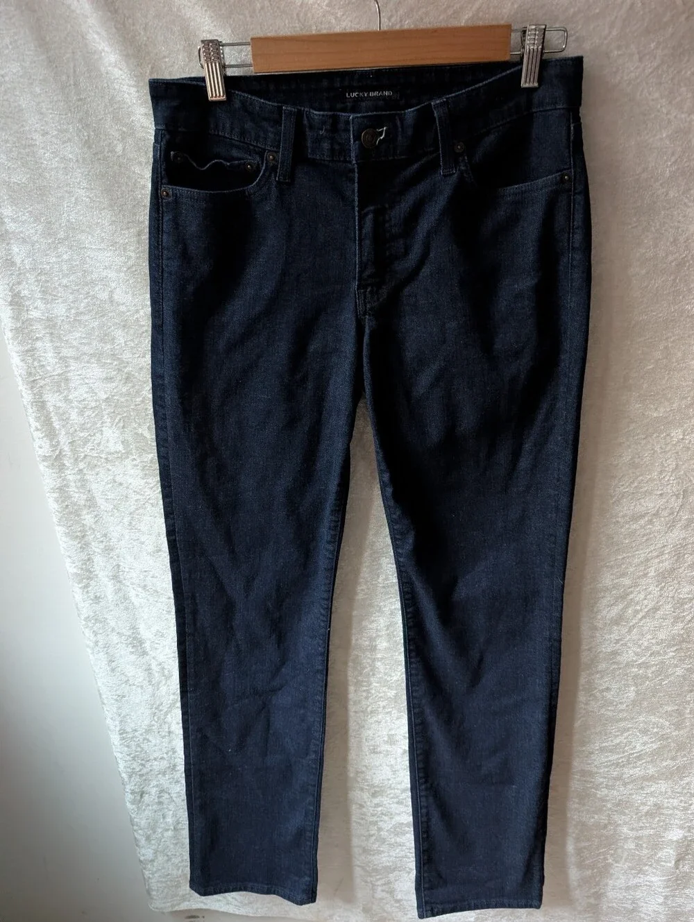 Nwot Lucky Brand Size 10 Dark Dye Straight Leg Pants